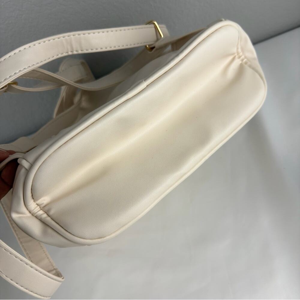 NWT Beige Mini Backpack Purse for Girls Teens Women Purses PU Leather Pom Charm - Picture 10 of 12